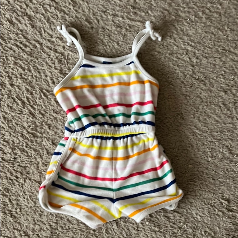 Old Navy Kids Rainbow Striped Terry Romper
